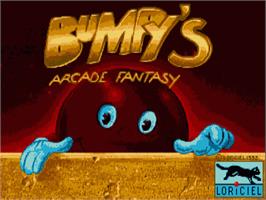 Title screen of Bumpy's Arcade Fantasy on the Commodore Amiga.