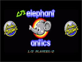 Title screen of CJ's Elephant Antics on the Commodore Amiga.