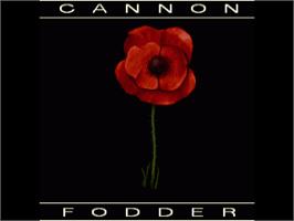Title screen of Cannon Fodder on the Commodore Amiga.