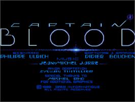Title screen of Captain Blood on the Commodore Amiga.