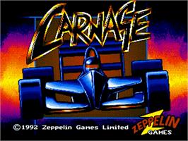 Title screen of Carnage on the Commodore Amiga.