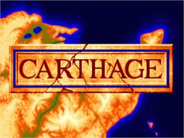 Title screen of Carthage on the Commodore Amiga.