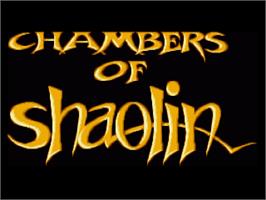 Title screen of Chambers of Shaolin on the Commodore Amiga.