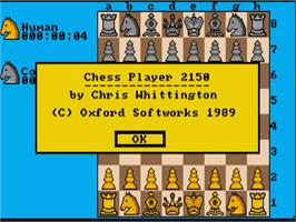 Title screen of Chess Player 2150 on the Commodore Amiga.