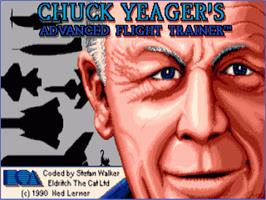 Title screen of Chuck Yeager's Advanced Flight Trainer 2.0 on the Commodore Amiga.