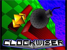 Title screen of Clockwiser: Time is Running Out... on the Commodore Amiga.