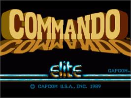 Title screen of Commando on the Commodore Amiga.