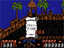 Title screen of Corsarios on the Commodore Amiga.