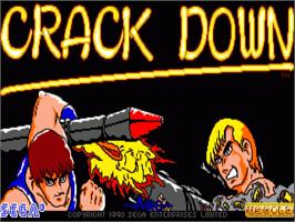 Title screen of Crack Down on the Commodore Amiga.