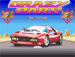 Title screen of Crazy Cars on the Commodore Amiga.