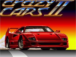 Title screen of Crazy Cars 2 on the Commodore Amiga.