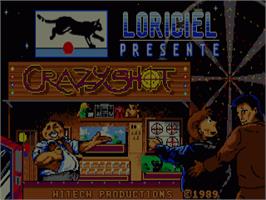 Title screen of Crazy Shot on the Commodore Amiga.