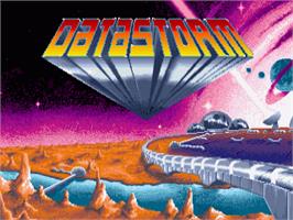 Title screen of Datastorm on the Commodore Amiga.