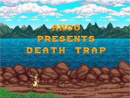Title screen of Death Trap on the Commodore Amiga.