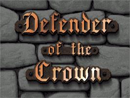 Title screen of Defender of the Crown on the Commodore Amiga.