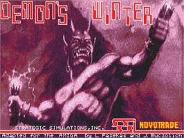 Title screen of Demon's Winter on the Commodore Amiga.