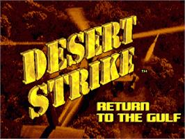 Title screen of Desert Strike: Return to the Gulf on the Commodore Amiga.