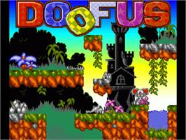 Title screen of Doofus on the Commodore Amiga.