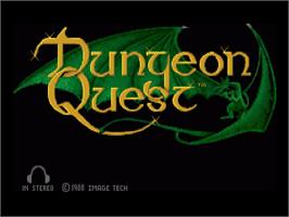 Title screen of Dungeon Quest on the Commodore Amiga.