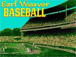Title screen of Earl Weaver Baseball on the Commodore Amiga.