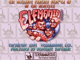 Title screen of Elfmania on the Commodore Amiga.