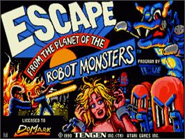 Title screen of Escape from the Planet of the Robot Monsters on the Commodore Amiga.