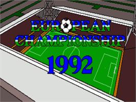 Title screen of European Championship 1992 on the Commodore Amiga.