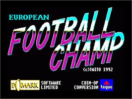 Title screen of European Football Champ on the Commodore Amiga.