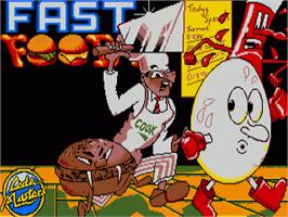 Title screen of Fast Food on the Commodore Amiga.
