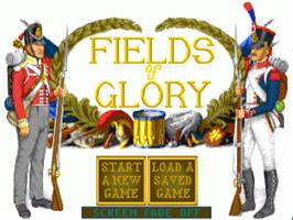 Title screen of Fields of Glory on the Commodore Amiga.