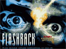 Title screen of Flashback on the Commodore Amiga.