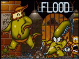 Title screen of Flood on the Commodore Amiga.
