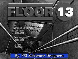 Title screen of Floor 13 on the Commodore Amiga.