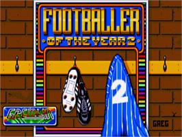 Title screen of Footballer of the Year 2 on the Commodore Amiga.