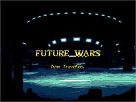 Title screen of Future Wars on the Commodore Amiga.