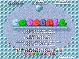 Title screen of Fuzzball on the Commodore Amiga.