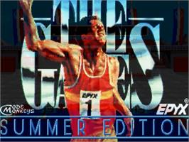 Title screen of Games: Summer Edition on the Commodore Amiga.