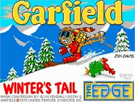 Title screen of Garfield: Winter's Tail on the Commodore Amiga.