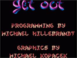 Title screen of Get Out on the Commodore Amiga.