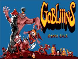 Title screen of Gobliiins on the Commodore Amiga.