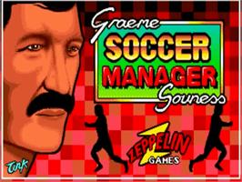 Title screen of Graeme Souness Soccer Manager on the Commodore Amiga.