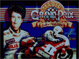 Title screen of Grand Prix Master on the Commodore Amiga.