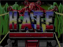 Title screen of HATE on the Commodore Amiga.