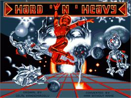 Title screen of Hard 'n Heavy on the Commodore Amiga.