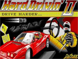 Title screen of Hard Drivin' 2 on the Commodore Amiga.