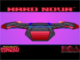 Title screen of Hard Nova on the Commodore Amiga.