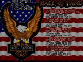 Title screen of Harley-Davidson: The Road to Sturgis on the Commodore Amiga.