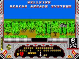 Title screen of Hellfire Attack on the Commodore Amiga.