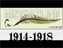 Title screen of Historyline: 1914 - 1918 on the Commodore Amiga.