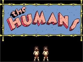 Title screen of Humans on the Commodore Amiga.
